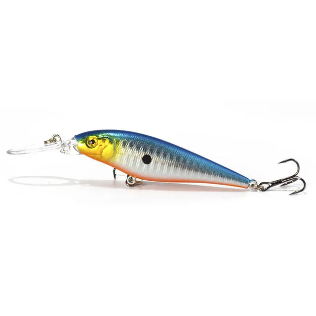 1.5-4m 10.5g 11cm Hard Bait Minnow Fishing lures Crankbait Wobbler Depth Dive Bass Fresh Salt water 4# Hook