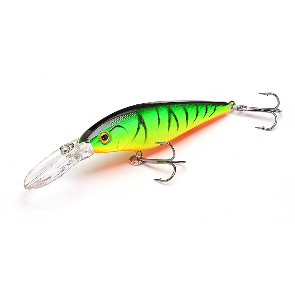 1.5-4m 10.5g 11cm Hard Bait Minnow Fishing lures Crankbait Wobbler Depth Dive Bass Fresh Salt water 4# Hook