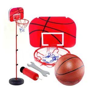 1.5M Adjustable Height Basketball Hoop Toy Children Basketball Set Backboard Stand Net Toy Outdoor Indoor Play Ball Toy