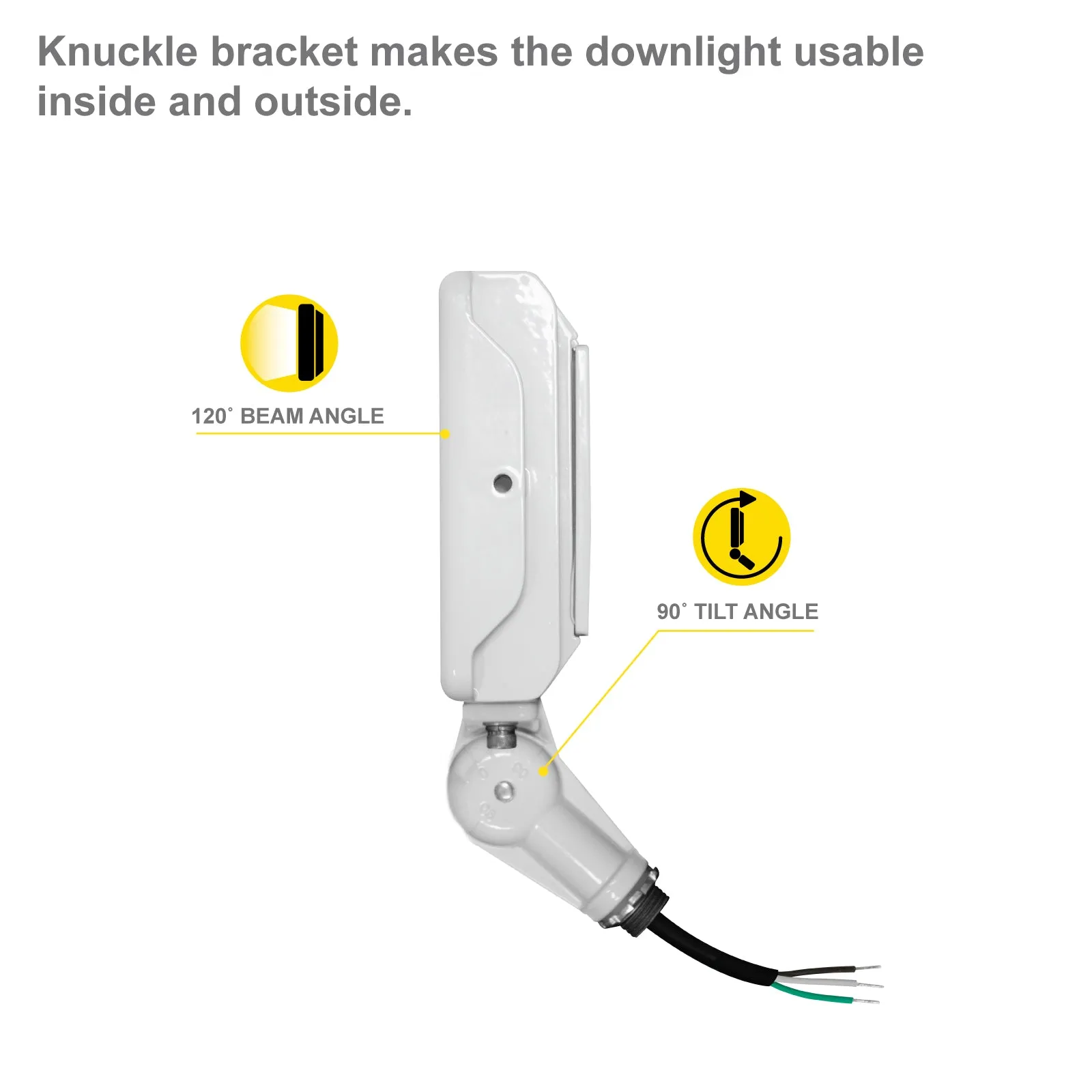 90W LED Flood Lights Outdoor Security Lighting - Waterproof - 3CCT 3000K-5000K - 12600LM - Knuckle Mount