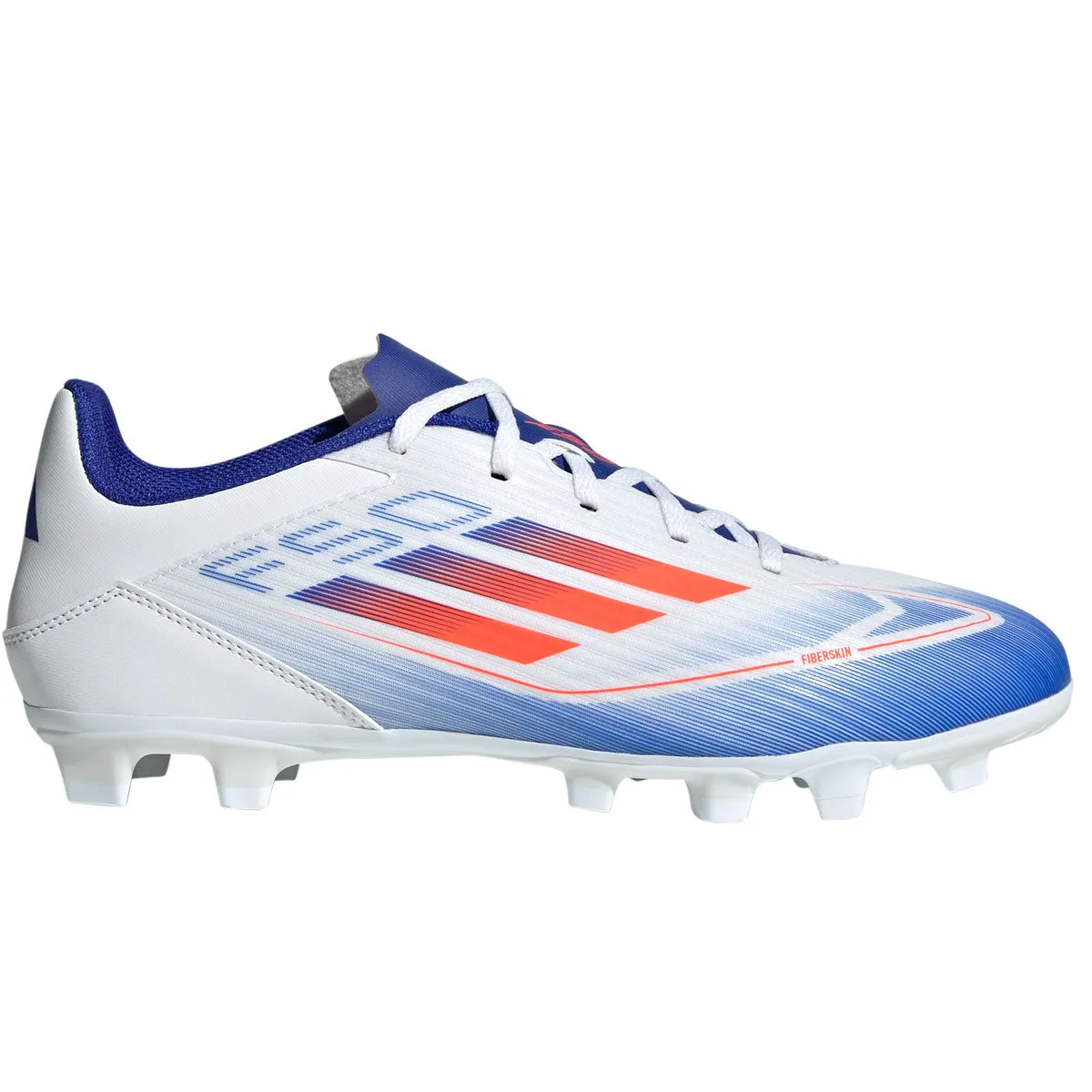 adidas F50 Club FxG Football Boots - Adult - White/Red/Lucid Blue