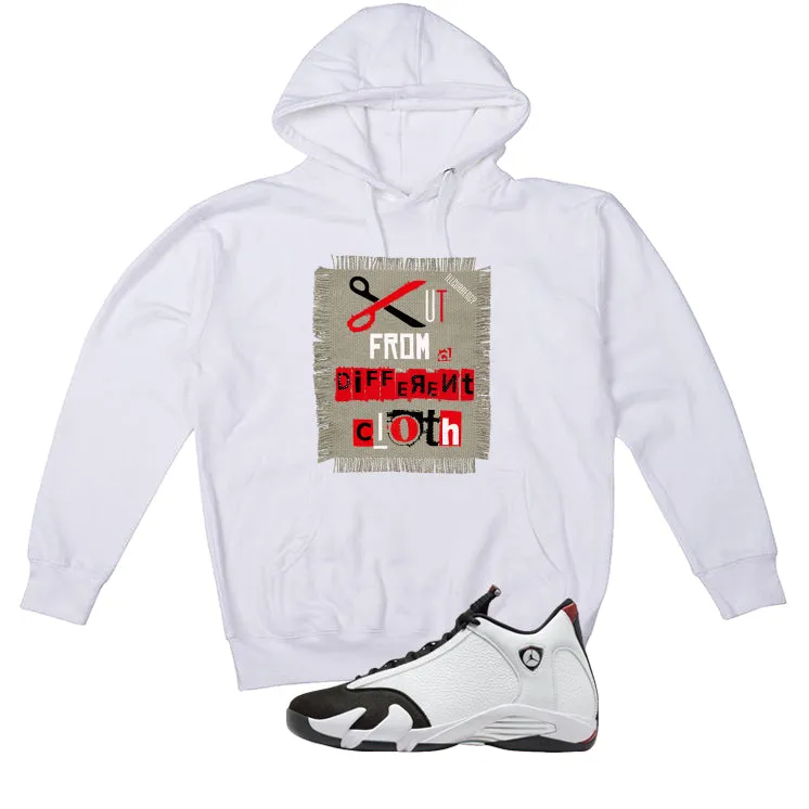 Air Jordan 14 Black Toe White T-Shirt (Cut from a different cloth)| illcurrency