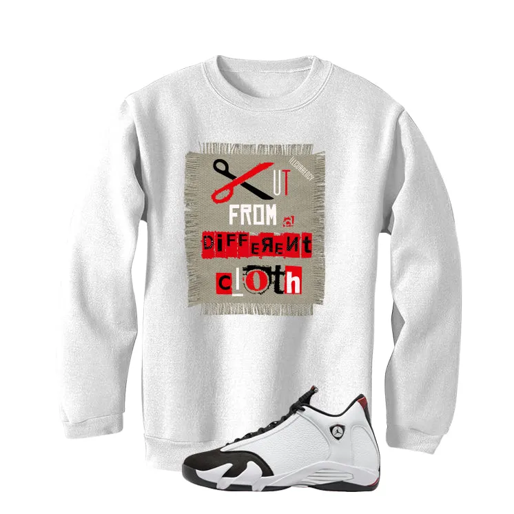 Air Jordan 14 Black Toe White T-Shirt (Cut from a different cloth)| illcurrency