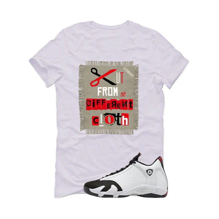 Air Jordan 14 Black Toe White T-Shirt (Cut from a different cloth)| illcurrency