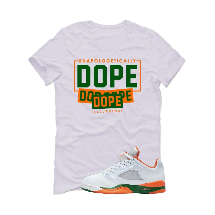 Air Jordan 5 GS Miami Hurricanes White T-Shirt (DOPE)| illcurrency