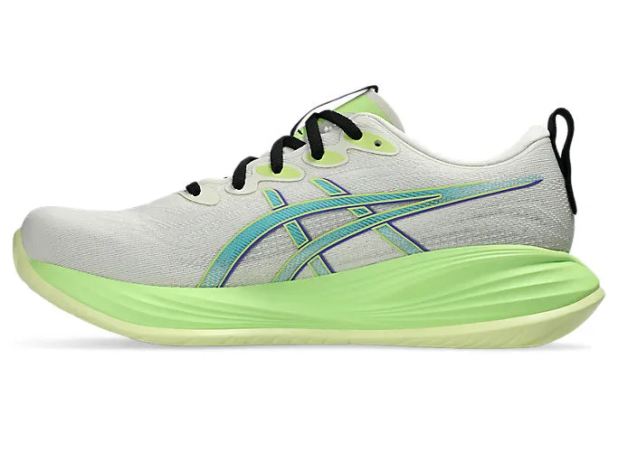 ASICS MEN'S GEL CUMULUS 27 BIRCH/LIME RUNNING SHOES