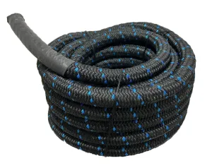 AZUKA® Polyester Braided Pro Battle Rope | 50 Ft Heavy Gym Rope for Toning and Building Muscles