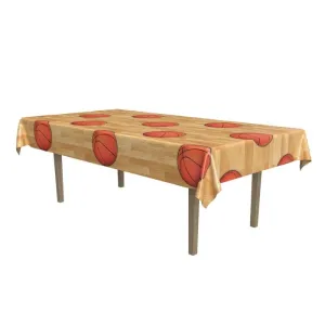 Basketball 54 x 108in Plastic Table Cover