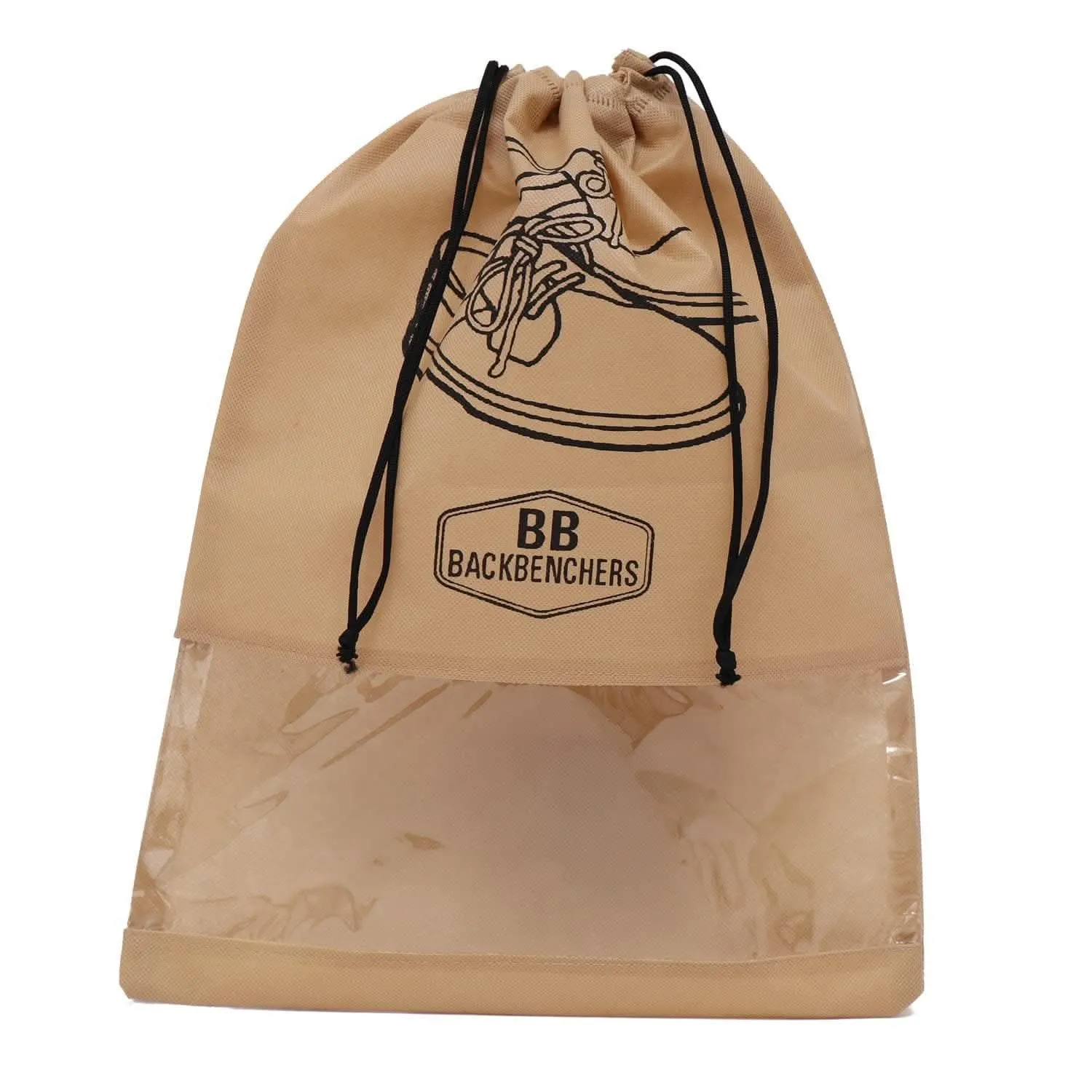 BB BACKBENCHERS Shoe Bag Cover ( pack of 4, beige )