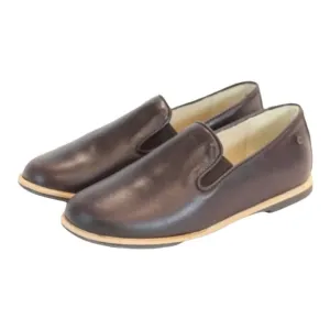 Benji - Brown Soft Leather Slip On for Boy/Girl by Manuela de Juan