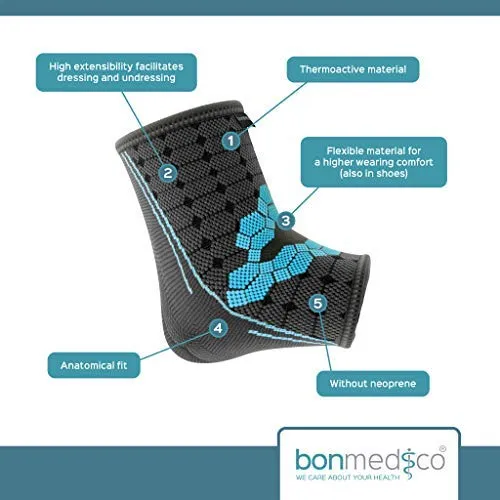 bonmedico Ekto Ankle Support – Comfortable Sports Ankle Brace – Ankle Brace for Men and Women (XL) (Left/Right) XL