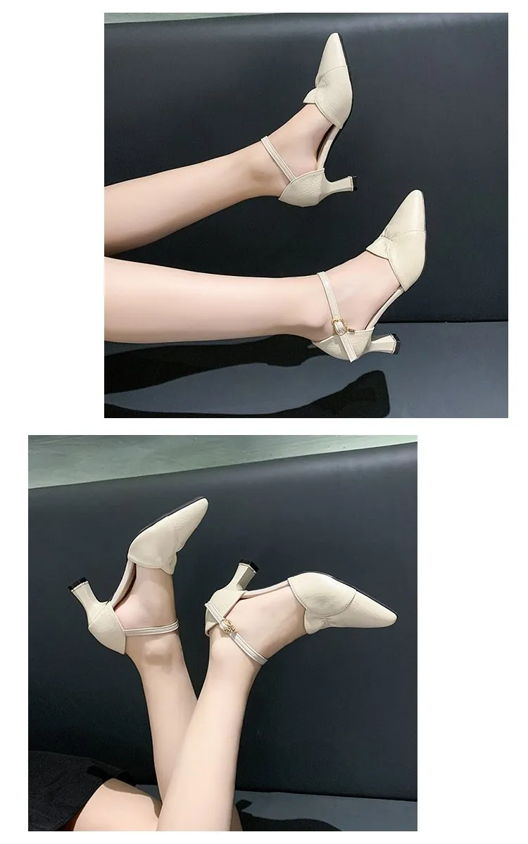 Buckle High-Heel Versatile Shoes