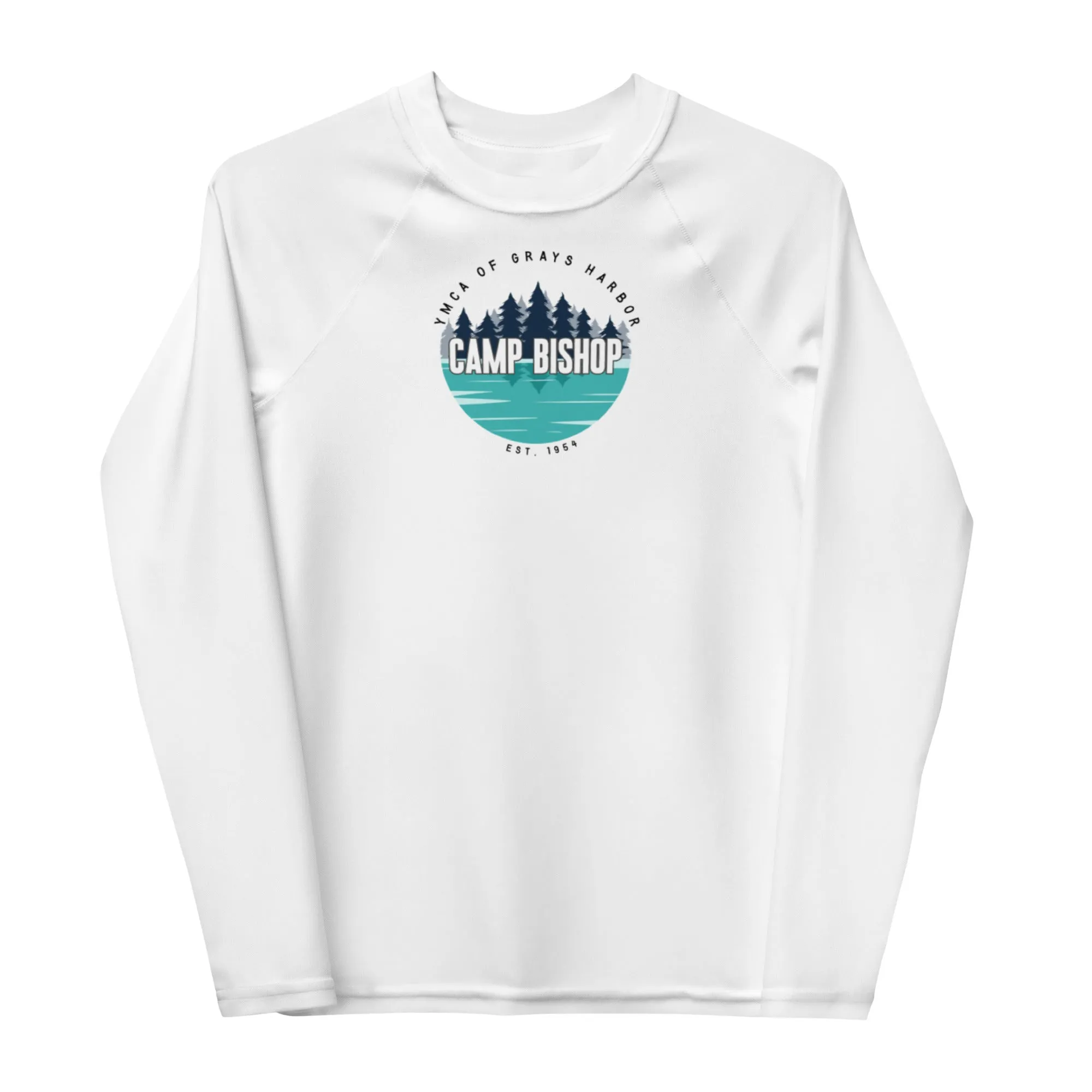 Camp Bishop Youth Rash Guard - Water Logo