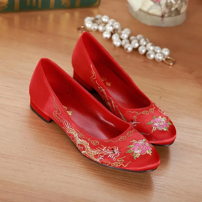 Chinese Wedding Red Bride Shoes