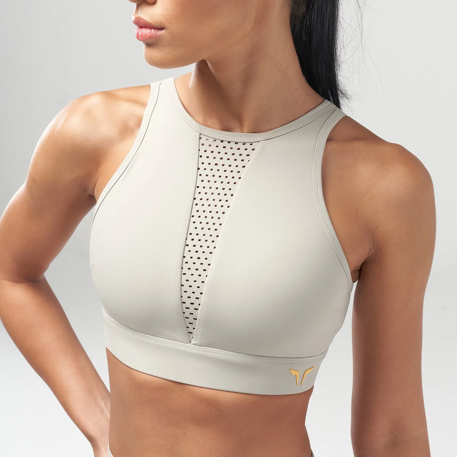 Code High-Neck Adjustable Bra - Willow Grey