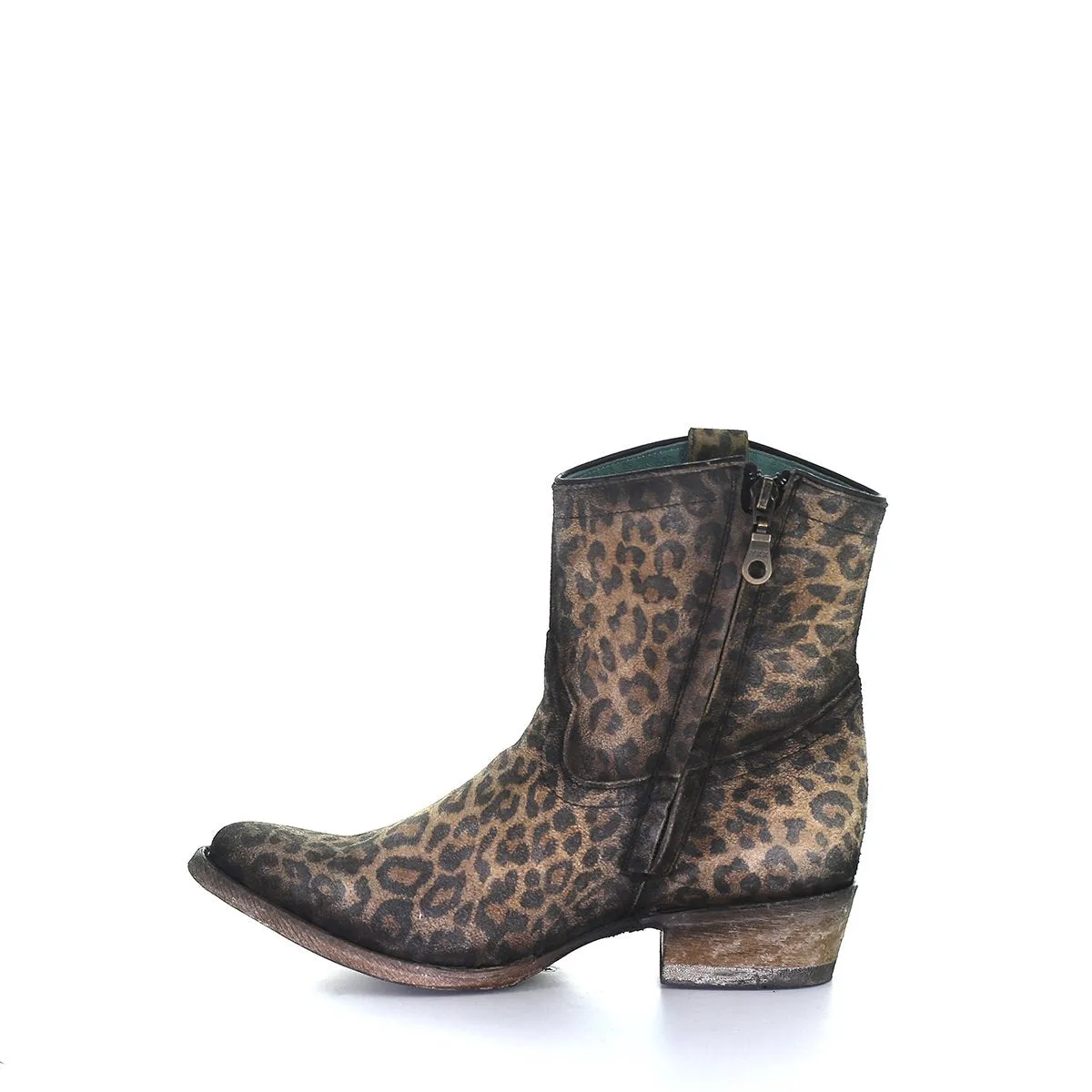 CORRAL WOMEN'S LEOPARD PRINT ZIPPER ANKLE BOOTIE - C3627