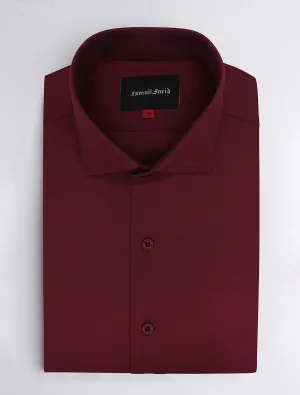 Dark Maroon Oxford shirt mesh details