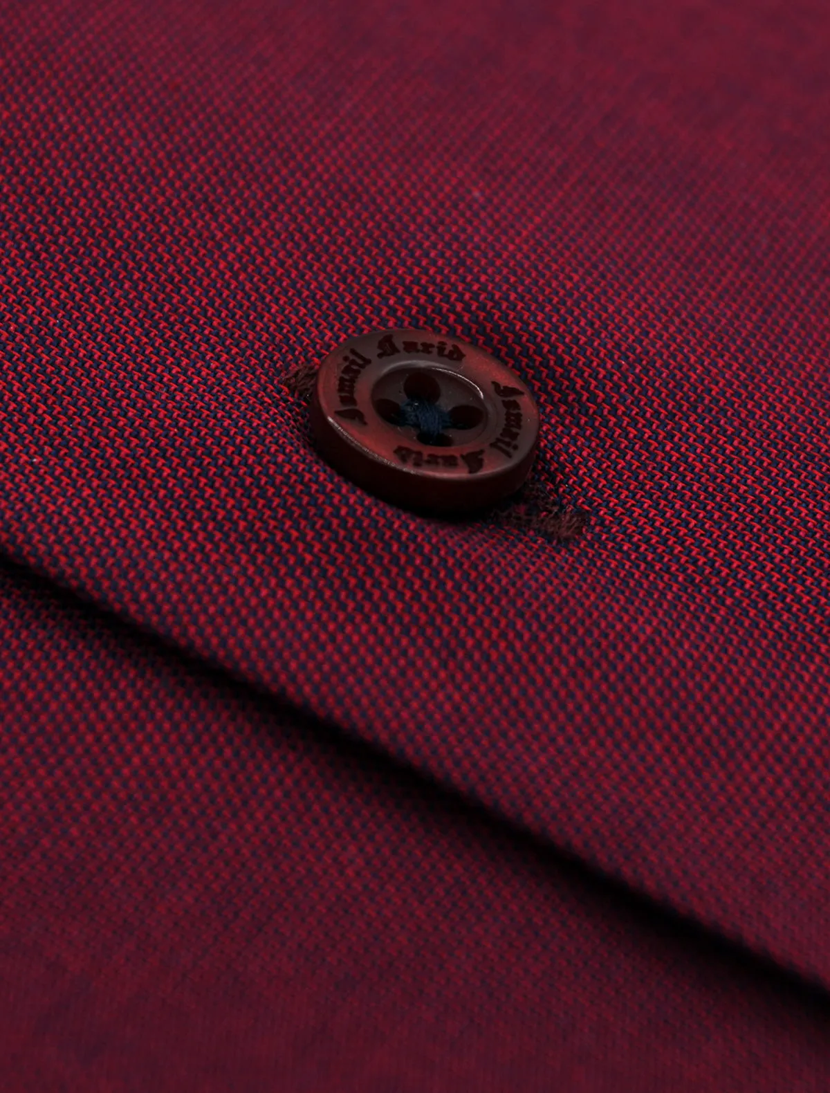 Dark Maroon Oxford shirt mesh details