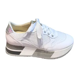 DL Sport Flatform Sneaker White & Silver