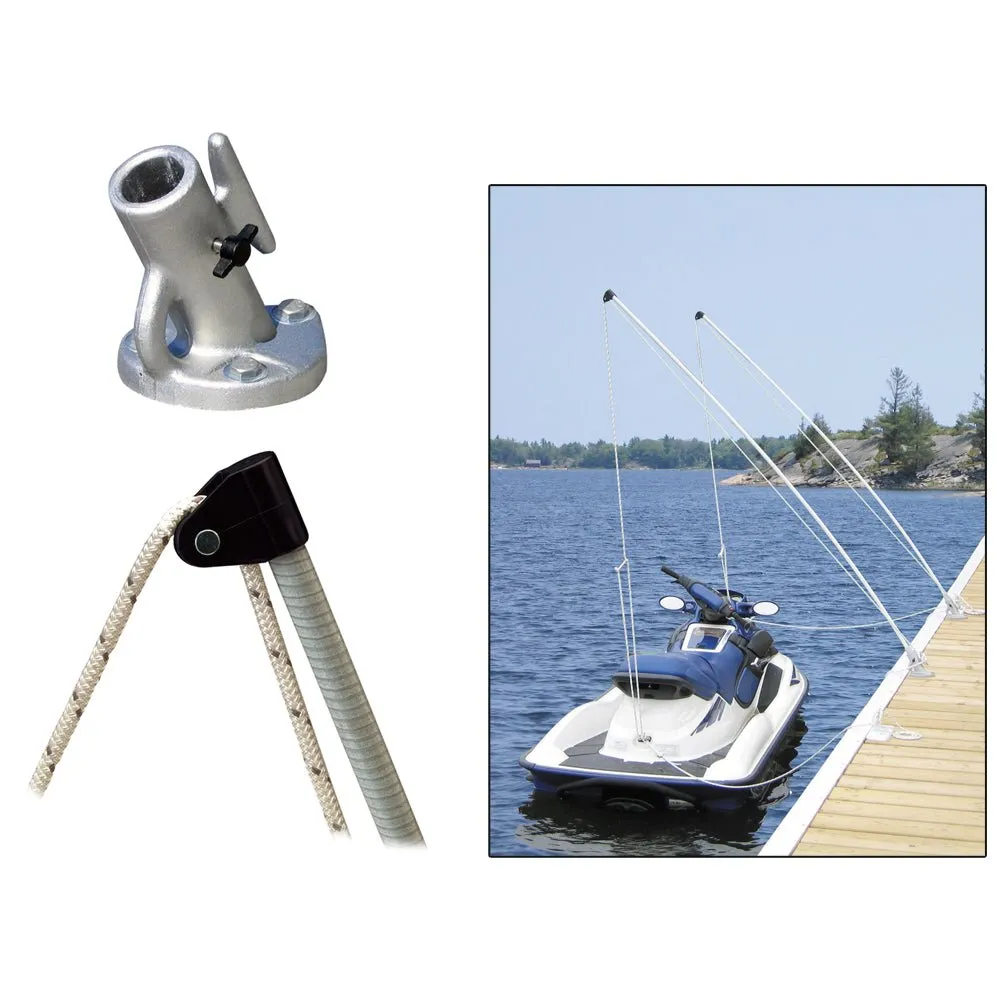 Dock Edge Economy Mooring Whips 2PC 12ft 4000 LBS up to 23 ft