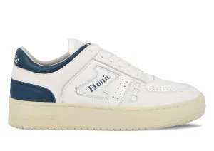 Etonic B509 sneakers in white leather with dark blue details and beige outsole.