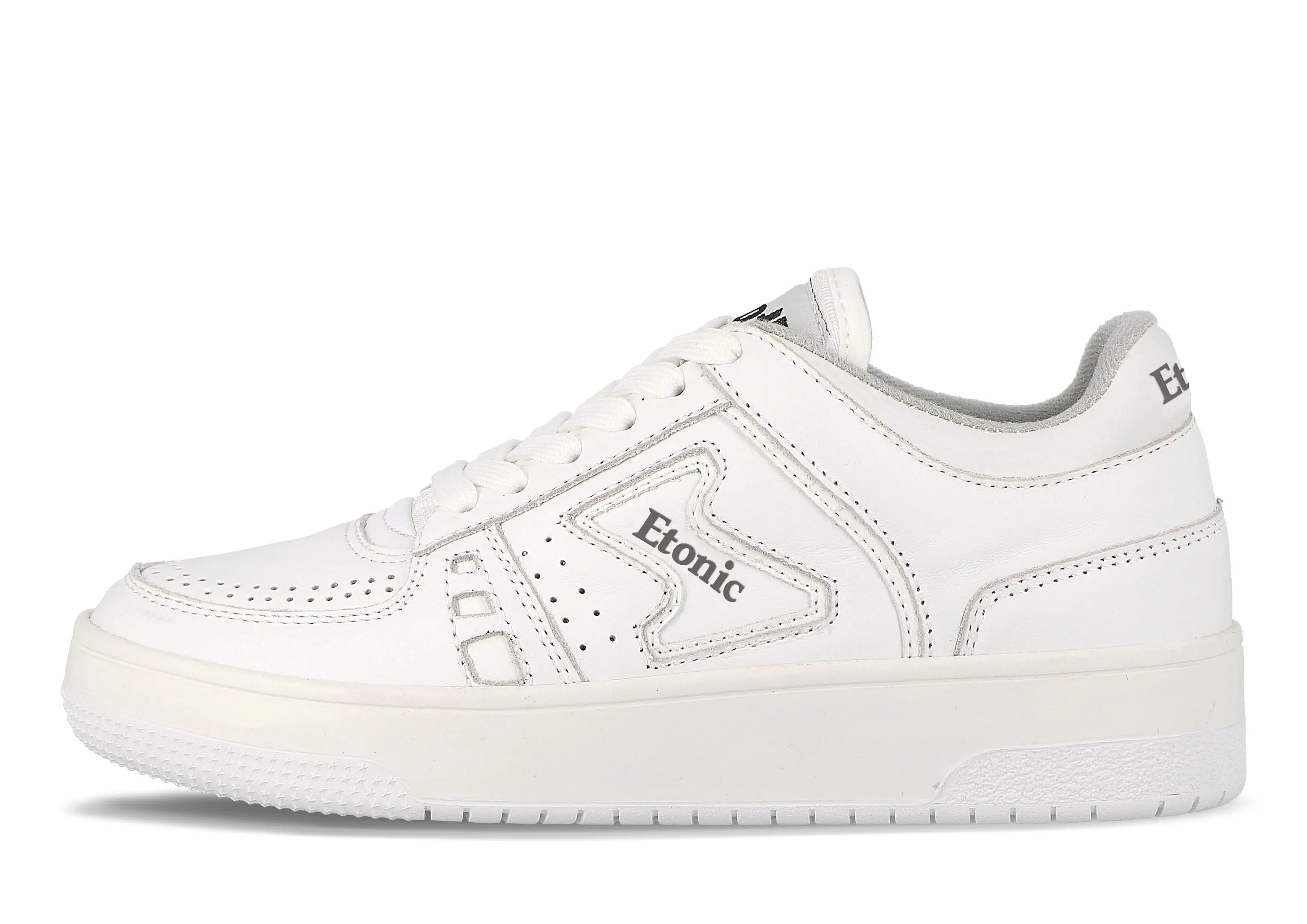 Etonic B509 sneakers in white leather with white canvas collar