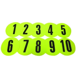 FH Flat Disc Markers Set - Numbered 1 to 10