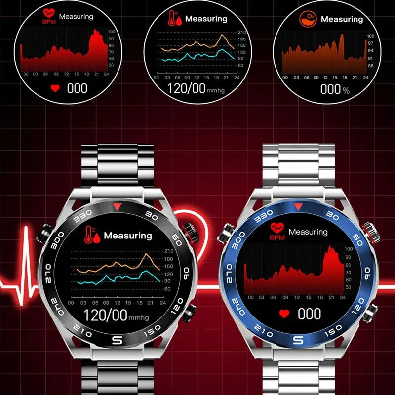 FITAOS Heart rate Blood Glucose Blood Pressure Monitoring Bluetooth Talk Sports Smartwatch