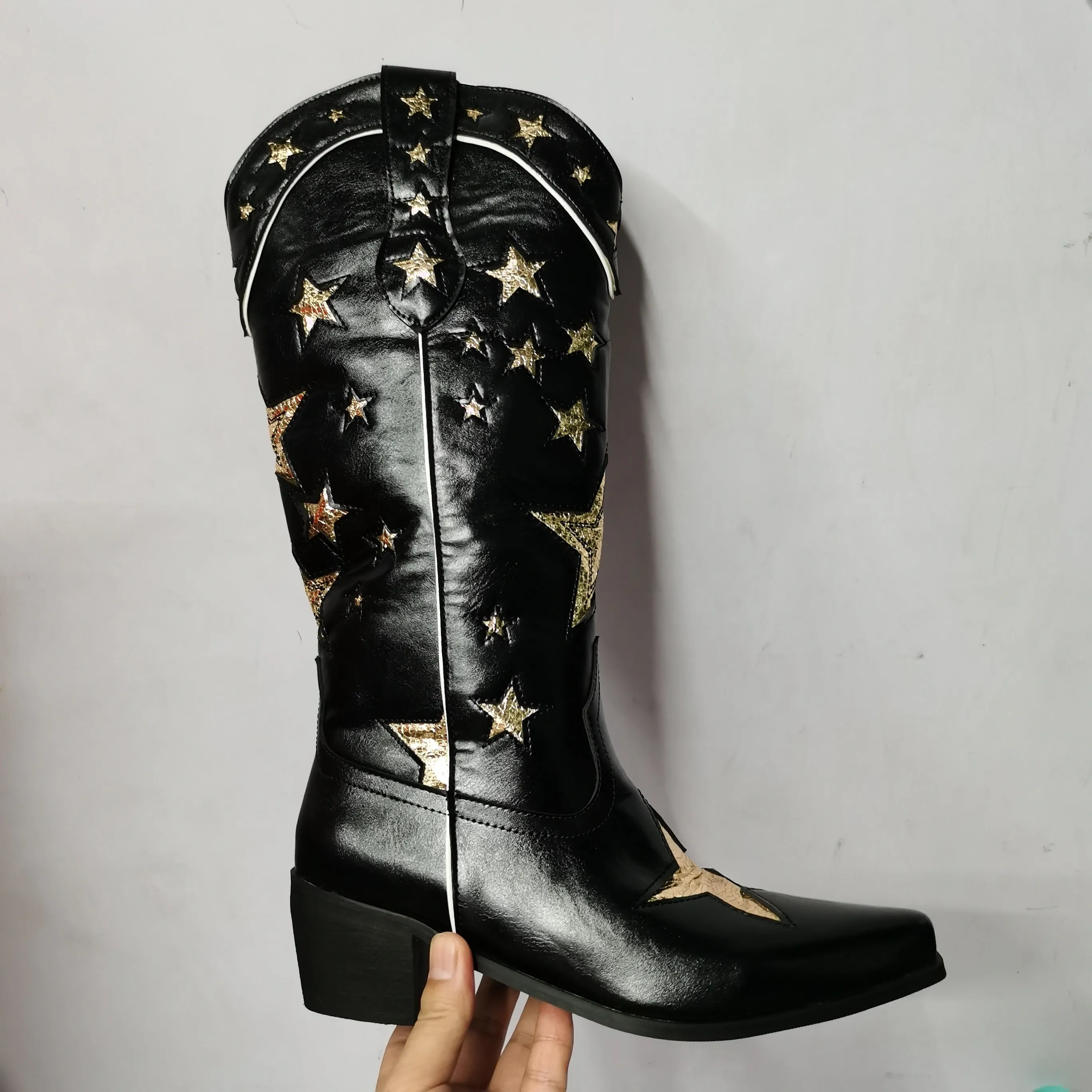 Five Star Thick Heel Western Cowboy Boots