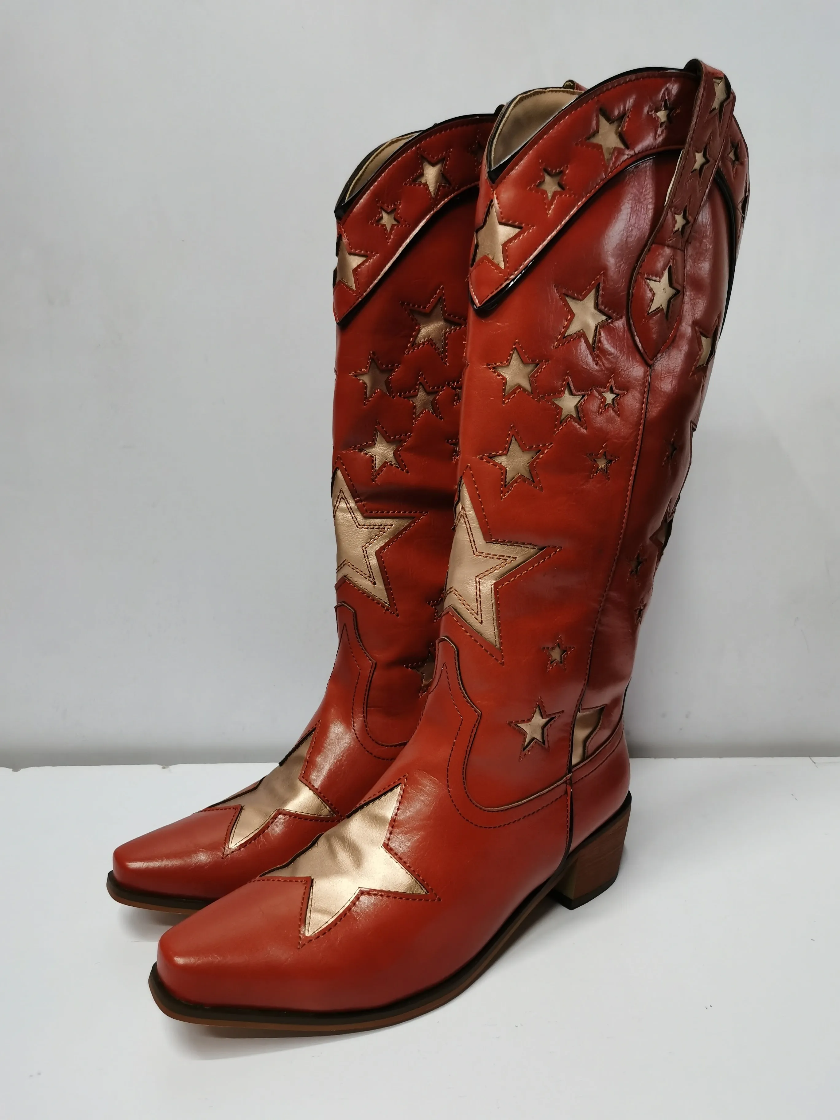 Five Star Thick Heel Western Cowboy Boots