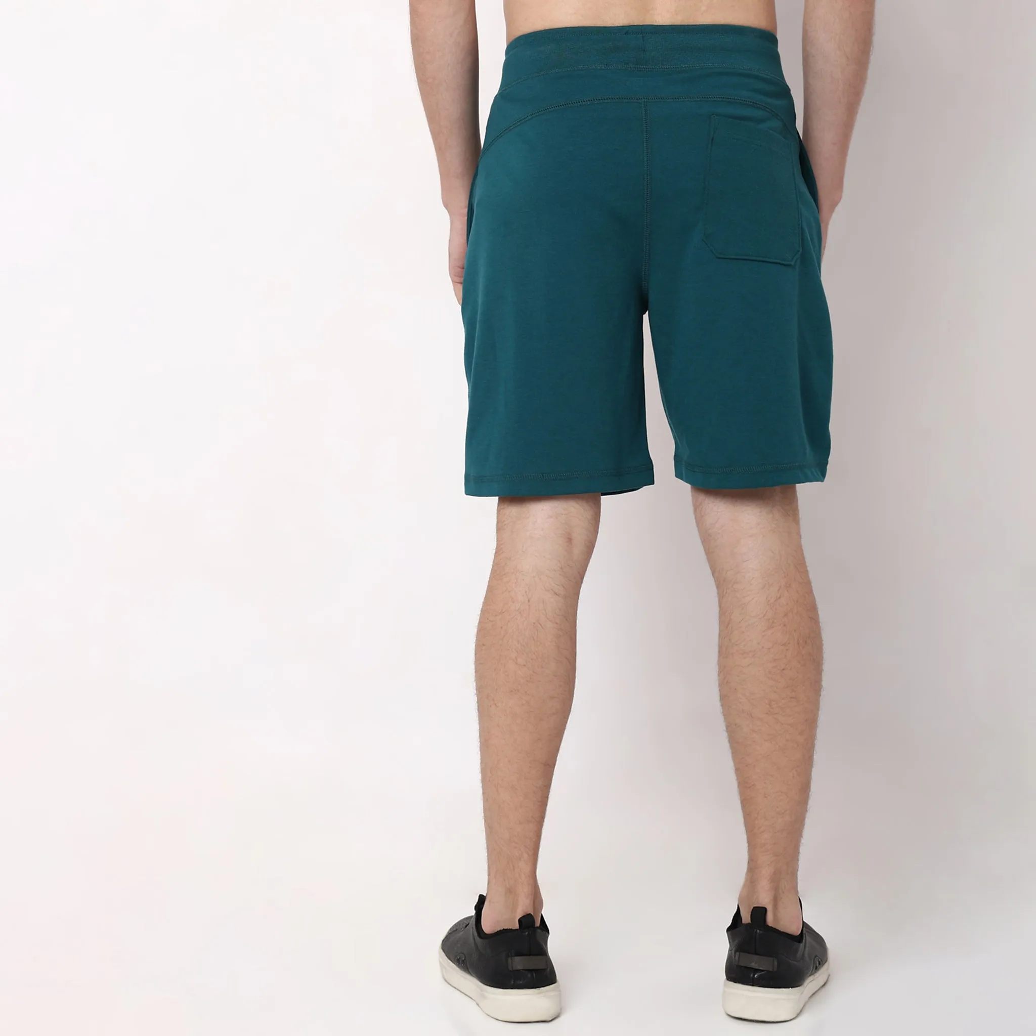 Flex Shorts - with Secure Mobile Pocket - Mid Rise Solid