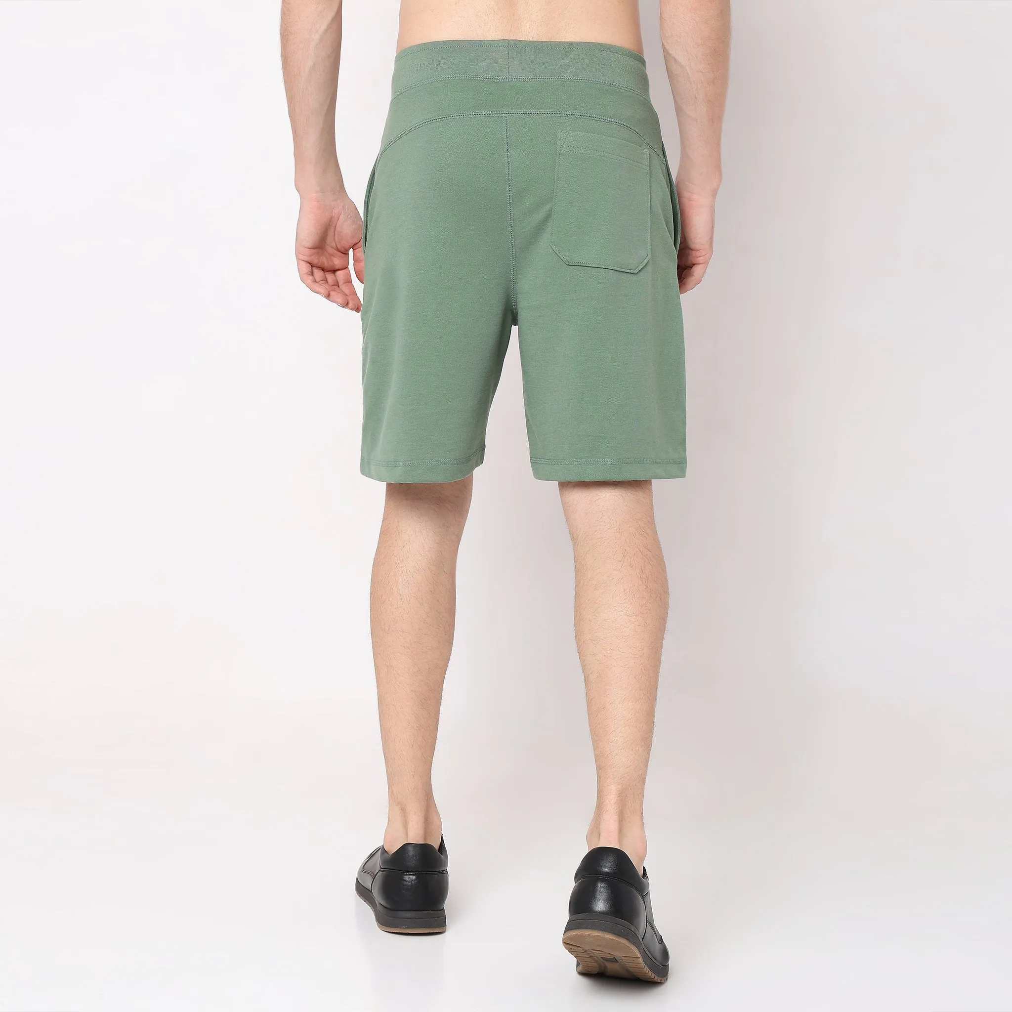 Flex Shorts - with Secure Mobile Pocket - Mid Rise Solid