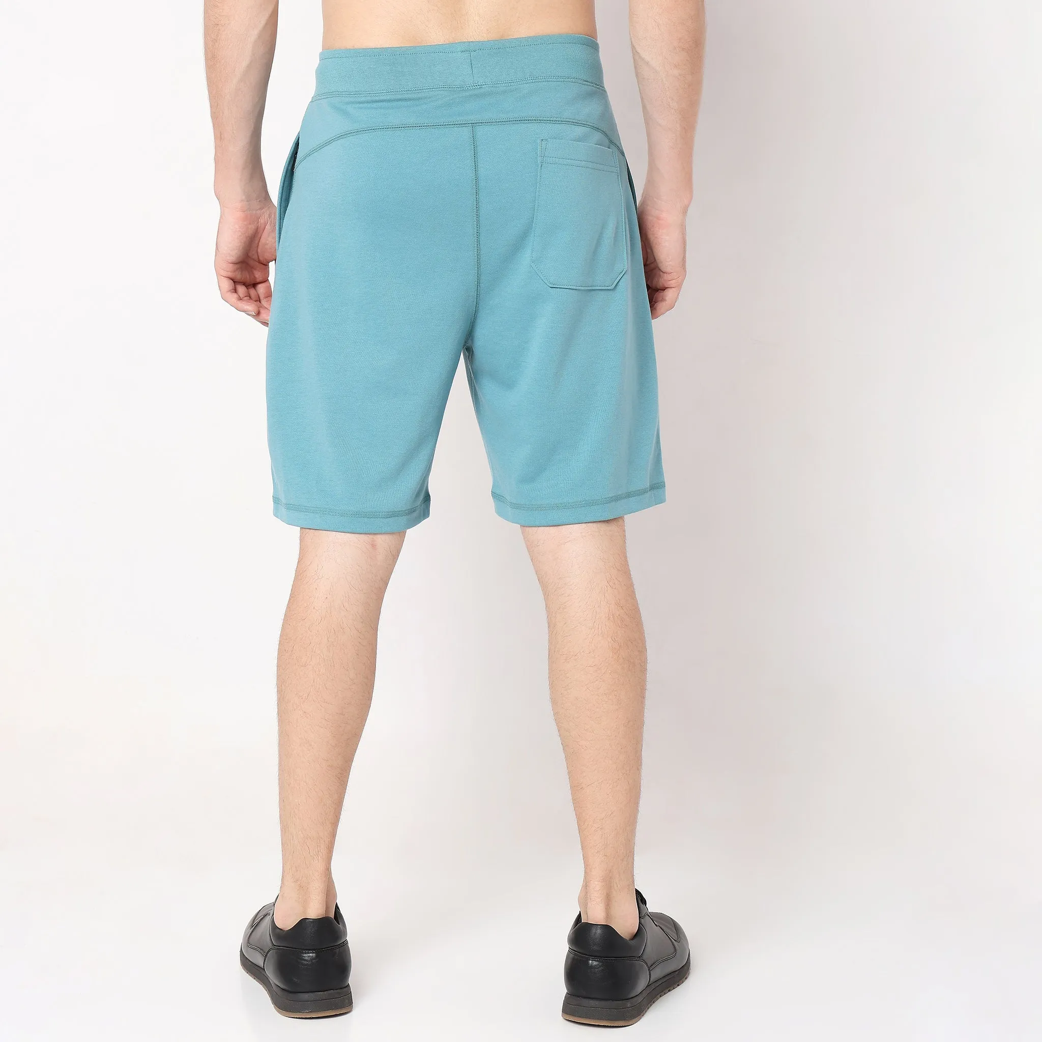 Flex Shorts - with Secure Mobile Pocket - Mid Rise Solid