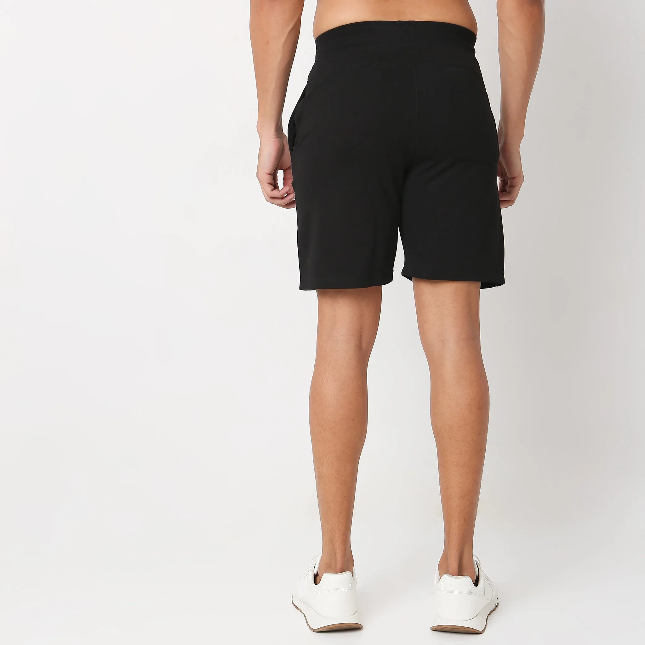 Flex Shorts - with Secure Mobile Pocket - Mid Rise Solid