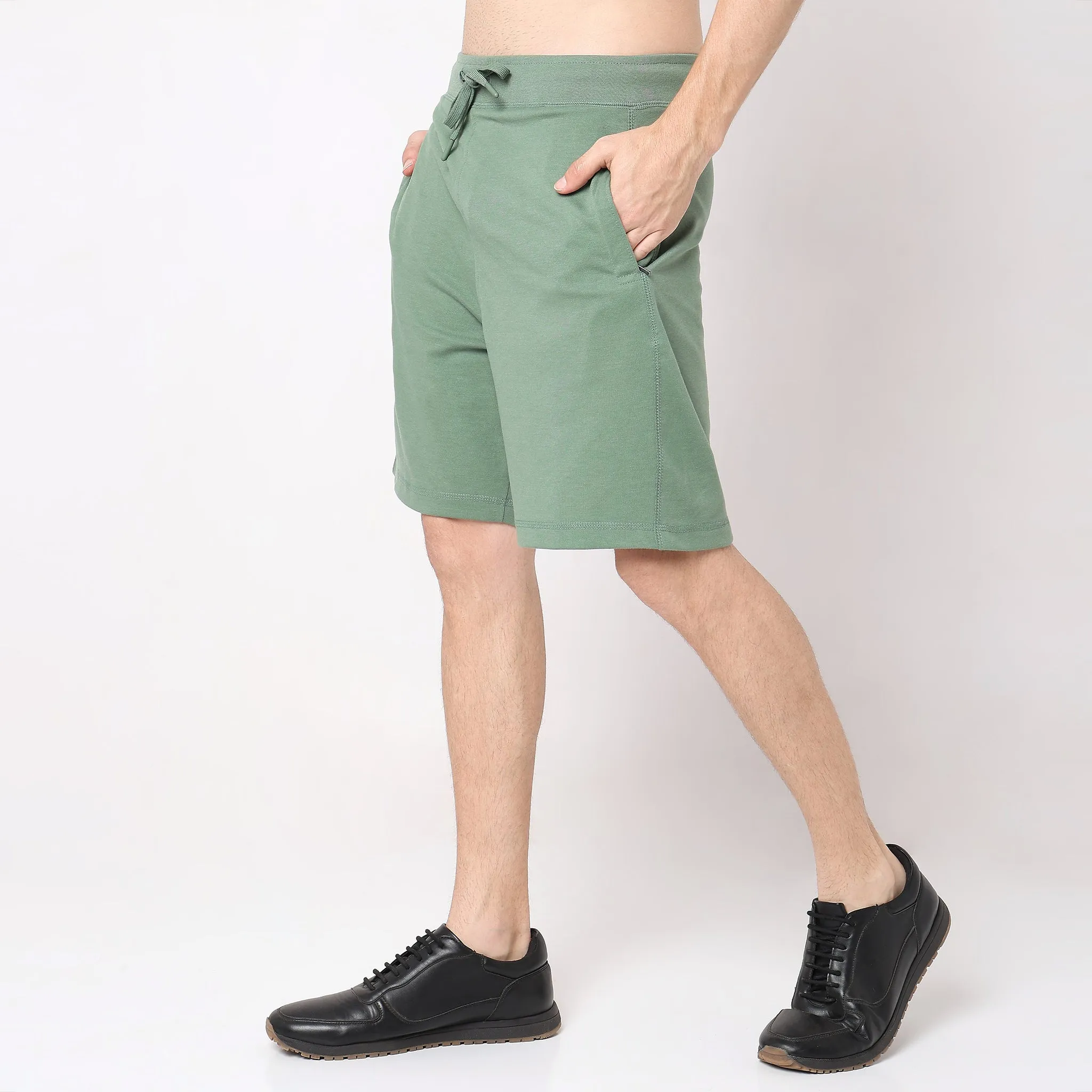 Flex Shorts - with Secure Mobile Pocket - Mid Rise Solid