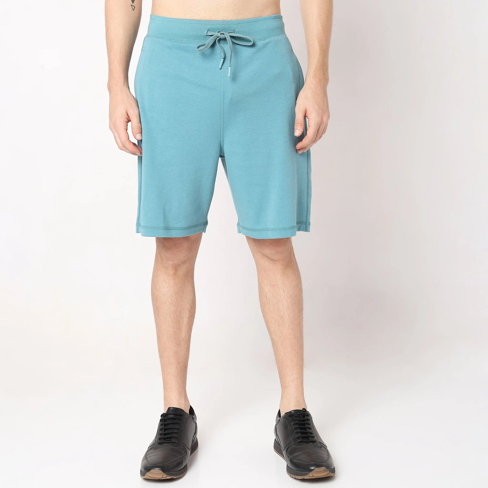 Flex Shorts - with Secure Mobile Pocket - Mid Rise Solid