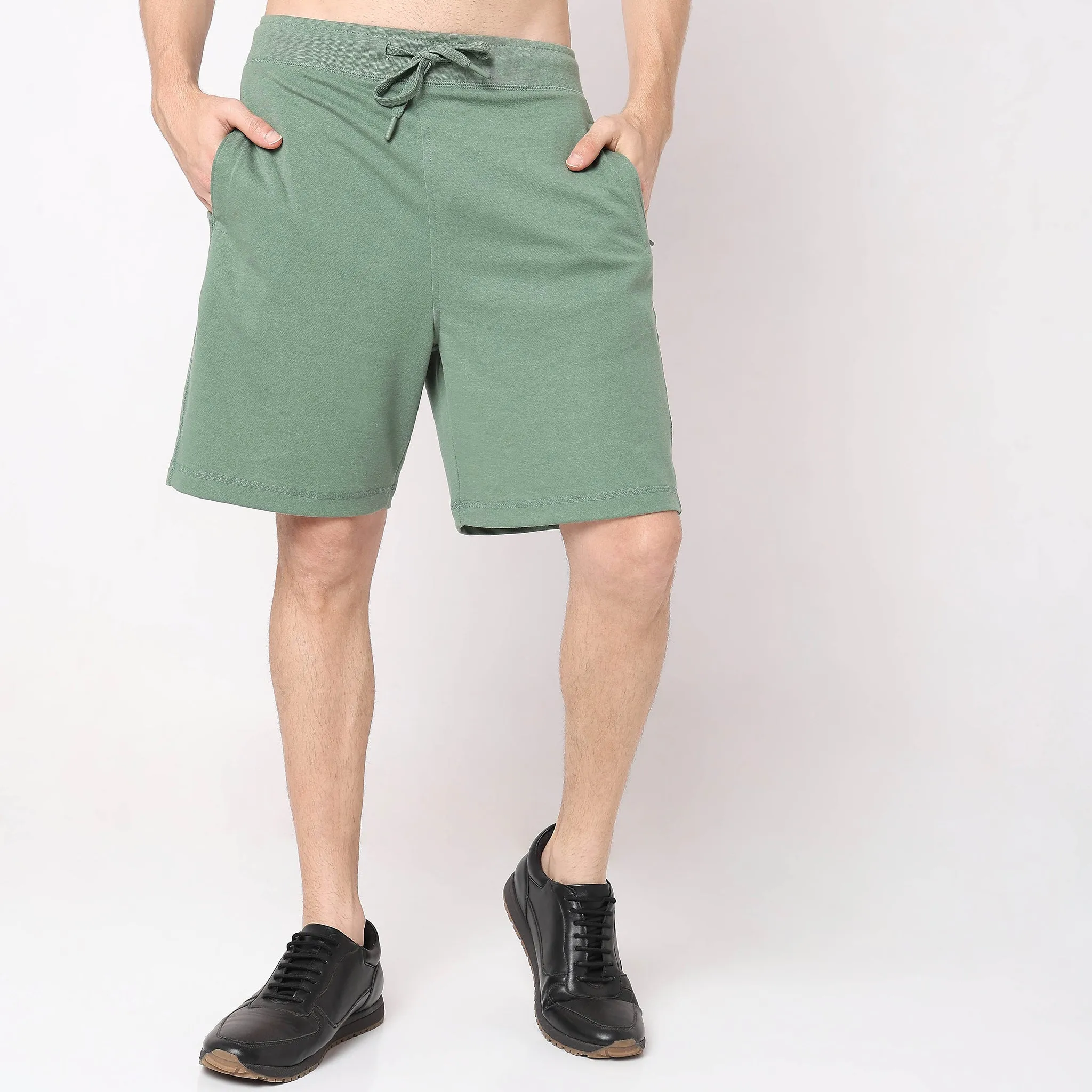 Flex Shorts - with Secure Mobile Pocket - Mid Rise Solid