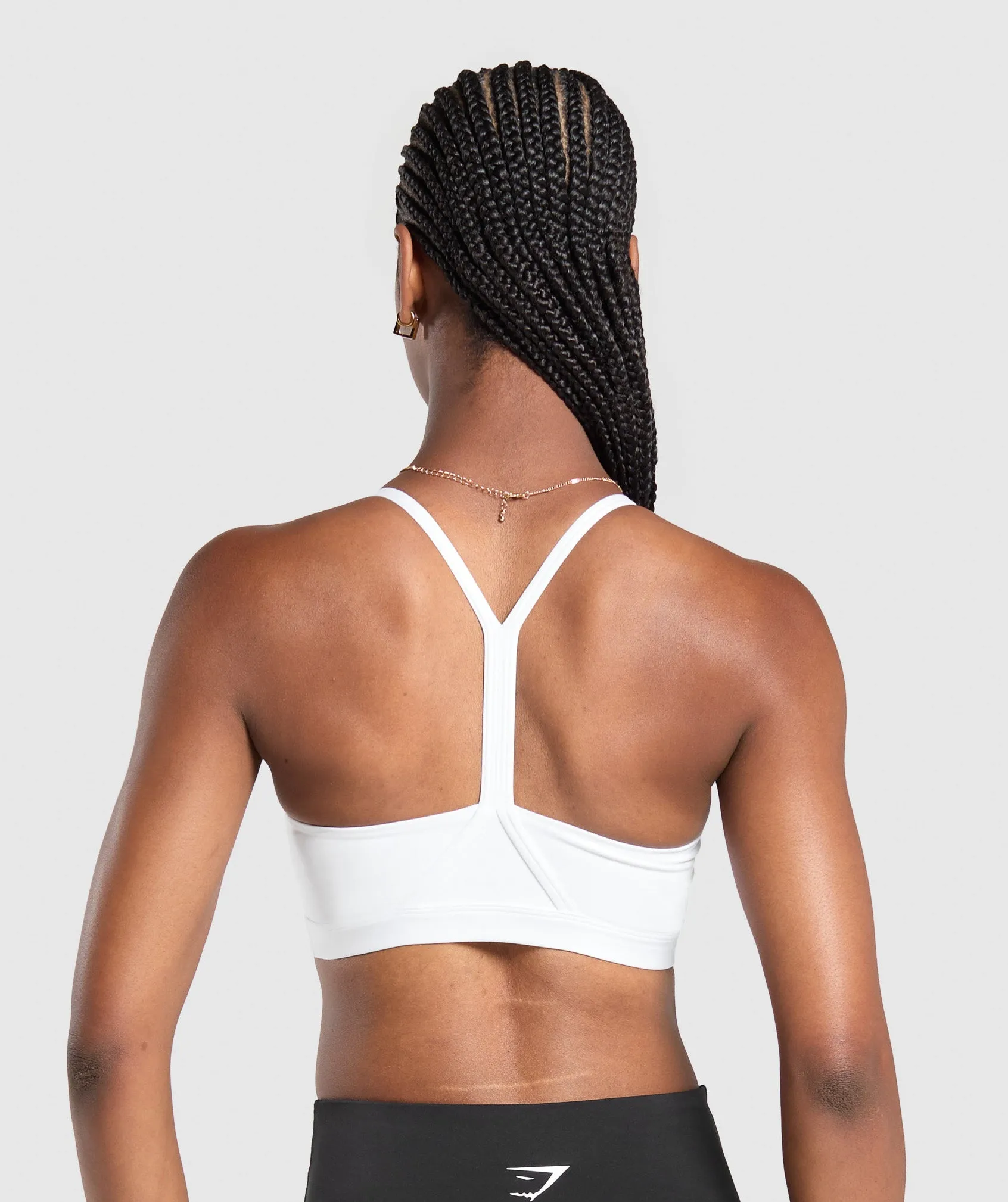 Gymshark V Neck Sports Bra - White