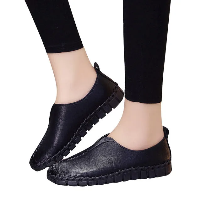 HEE GRAND 2017 Platform Loafers Slip On Ballet Flats Pinted Toe Shoes Woman Comfortable Creepers Casual Women Flat Shoes XWD4879