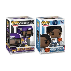 HOT DEALS! Justin Jefferson & Anthony Edwards Funko Pop! Vinyl Figure Bundle