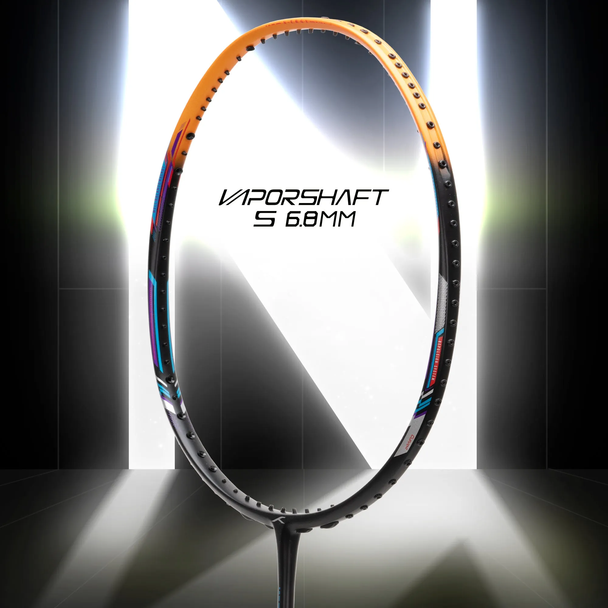 Hundred N-ERGY 80 Balanced Racket Unstrung Badminton Racquet (Black / Orange)