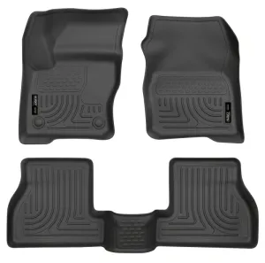 Husky Liners Front/2nd Seat Floor Liner Weatherbeater Plastic Black - Ford Focus 2012-15