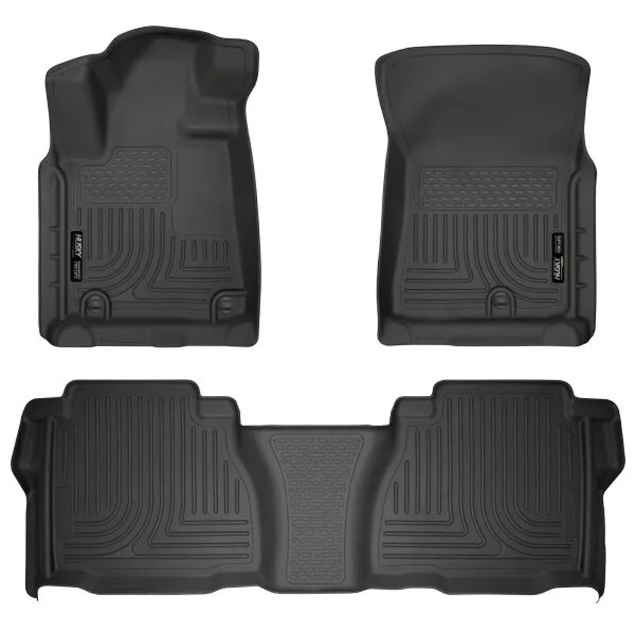 Husky Liners Weatherbeater Floor Liner Black - Front & Rear | 2011-2007 Toyota Tundra