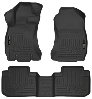 Husky Liners WeatherBeater Front / 2nd Row Floor Liner - Black - Subaru Forester 2014-18