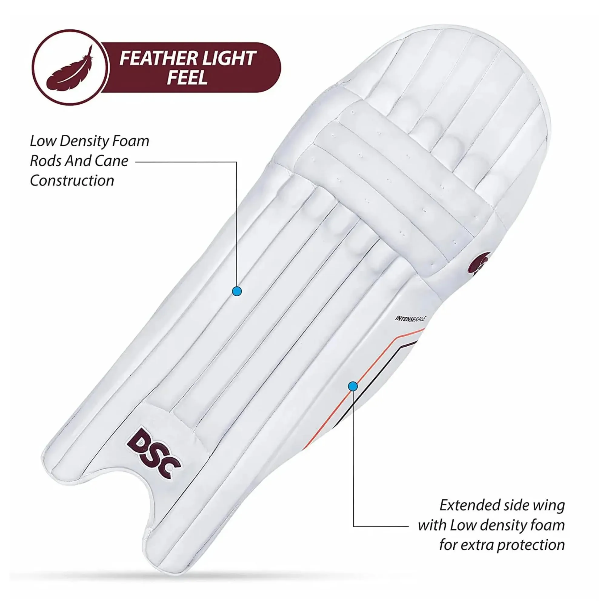 Intense Rage Cricket Batting Legguard Mens Right