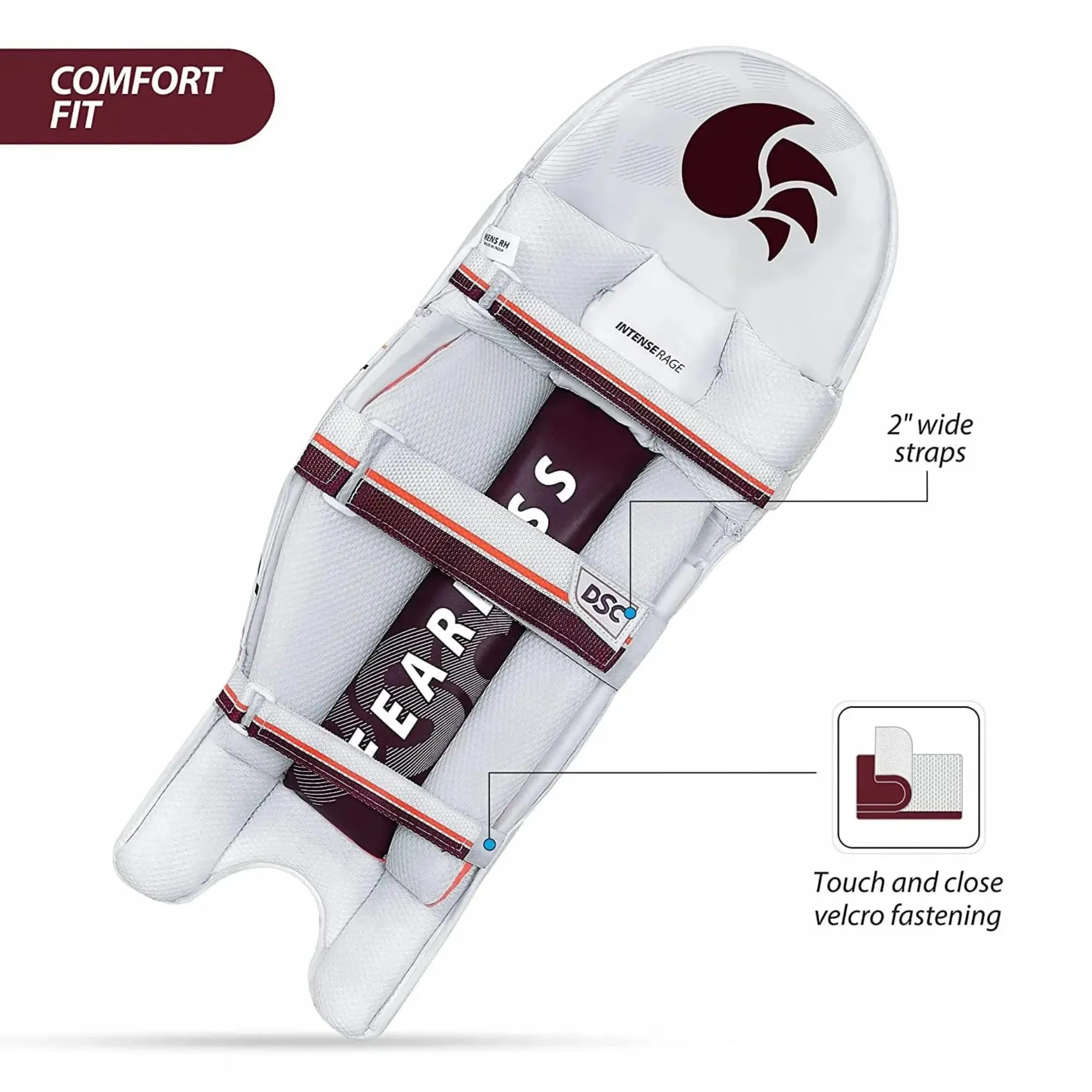 Intense Rage Cricket Batting Legguard Mens Right