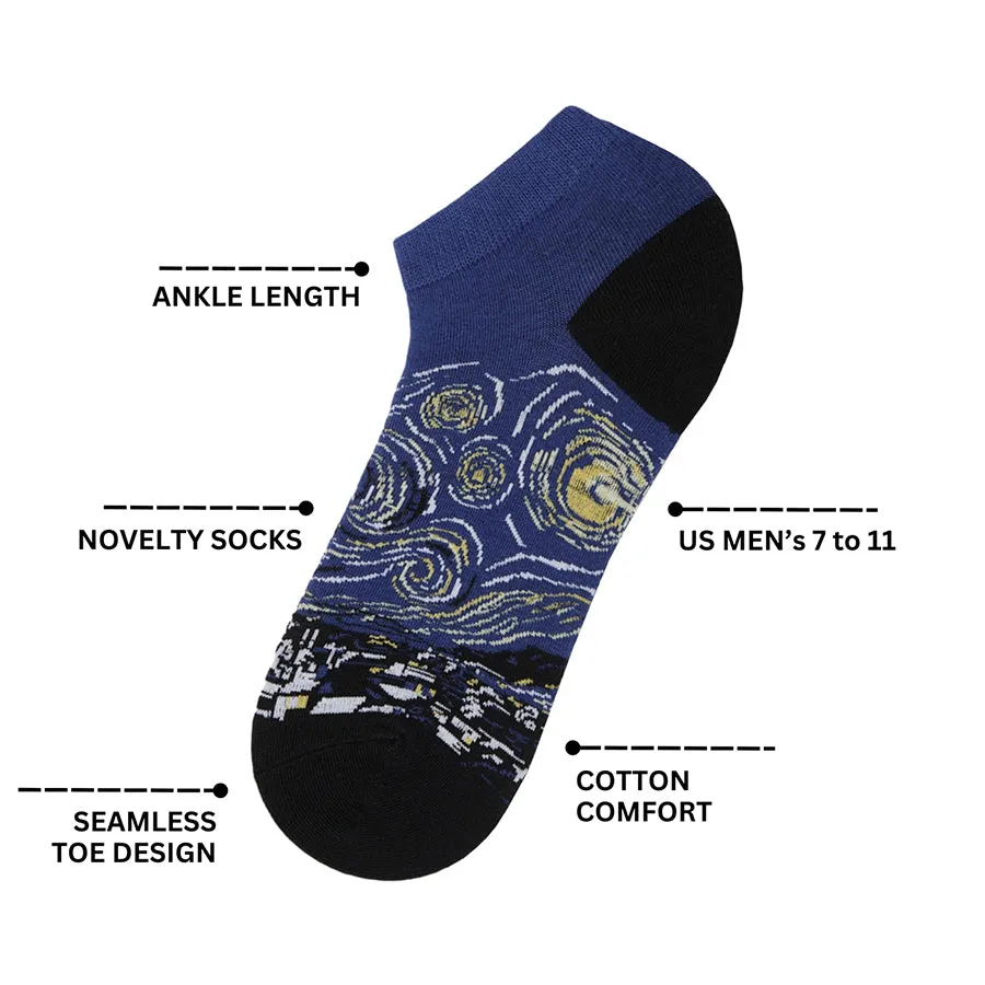 Jagged Printed Ankle Socks