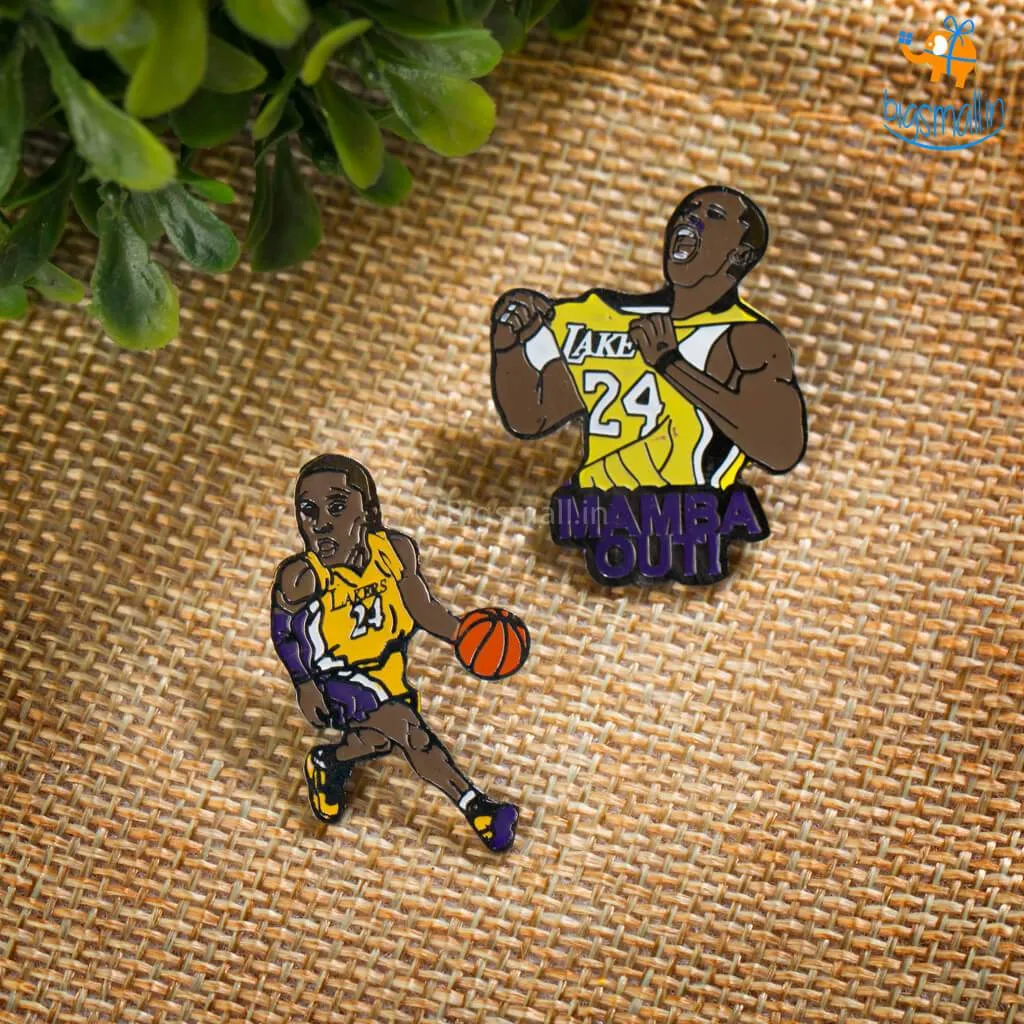 Kobe Bryant Lapel Pins - Set of 2