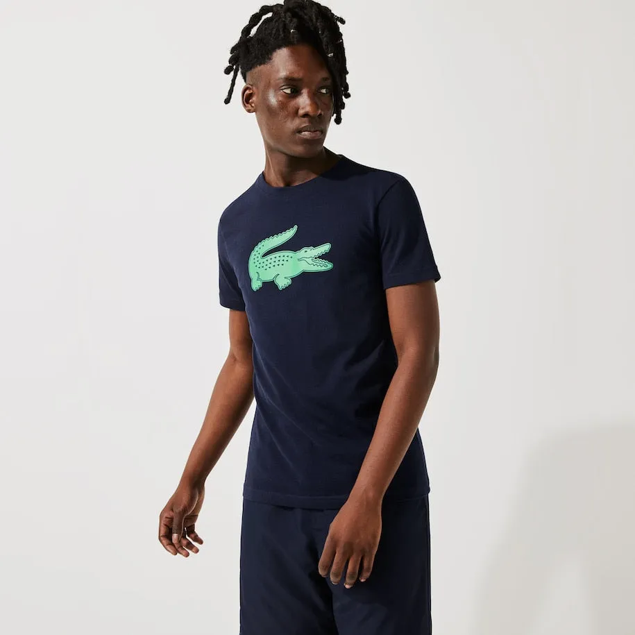 Lacoste Men's SPORT 3D Print Crocodile Breathable Jersey T-shirt