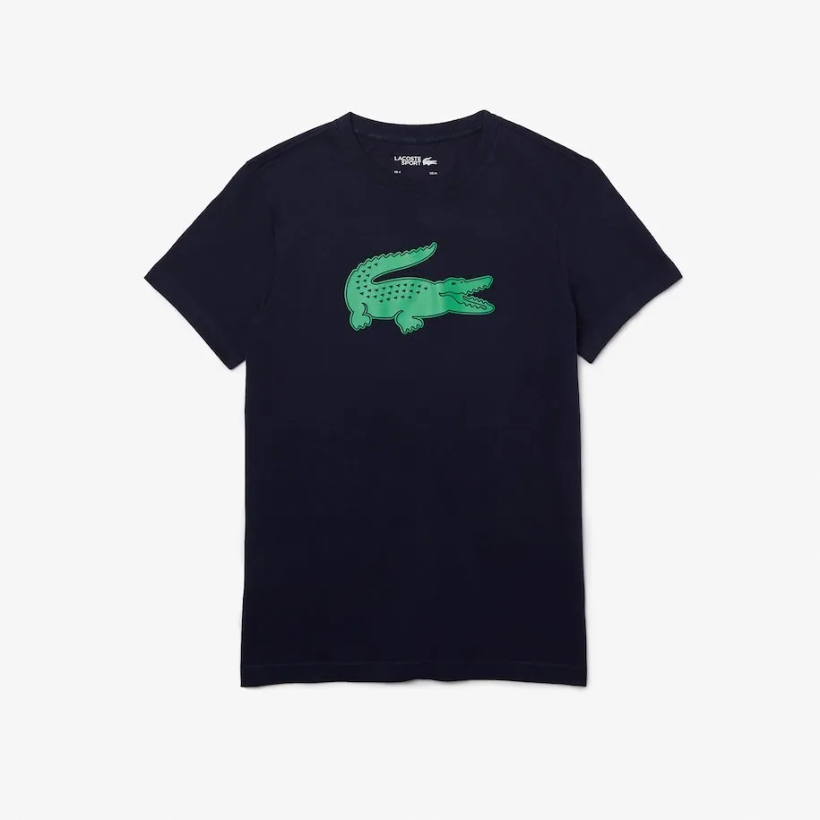 Lacoste Men's SPORT 3D Print Crocodile Breathable Jersey T-shirt